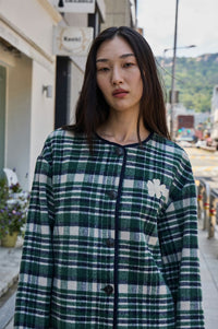 ICHI Johanna Pineneedle Checkered Jacket