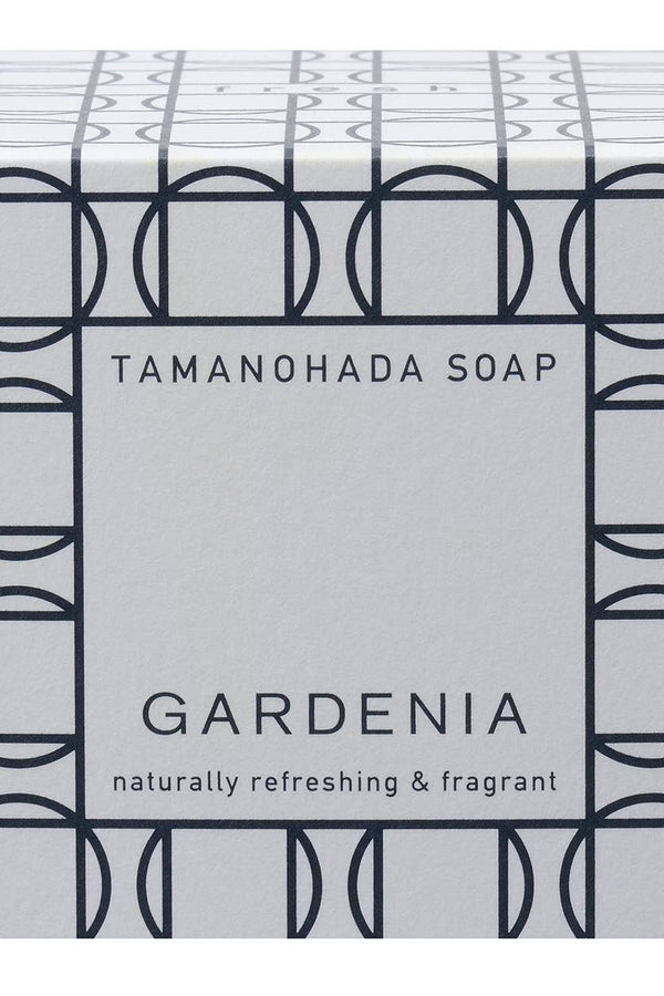 Tamanohada Soap Gardenia packaging with geometric design