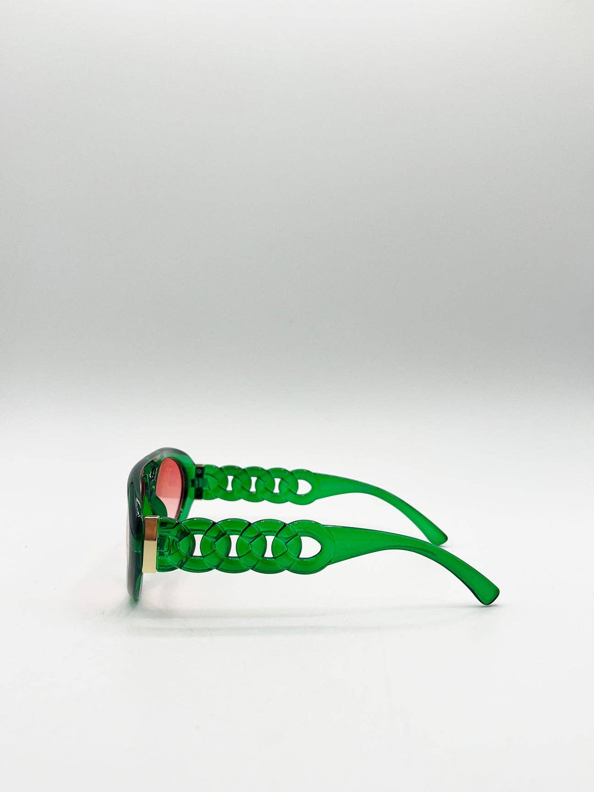 AFA Collective Chunky Aviator Bright Green Sunglasses