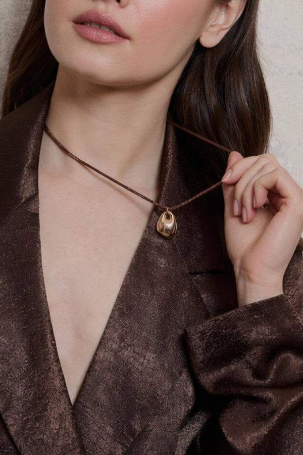 SS26 A Weathered Penny Iro Light Brown Necklace PRICE/RESIZE/TAGS - The Mercantile London