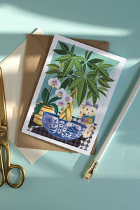 Printer Johnson Money Tree Greetings Card