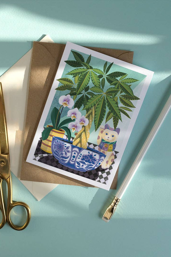 Printer Johnson Money Tree Greetings Card