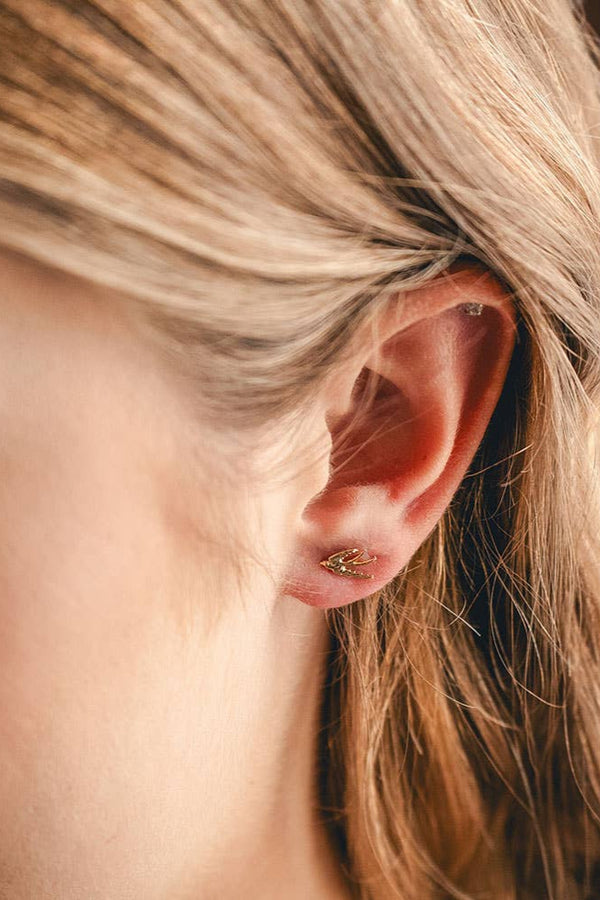 Amano Swallow Bird Stud Earrings - The Mercantile London
