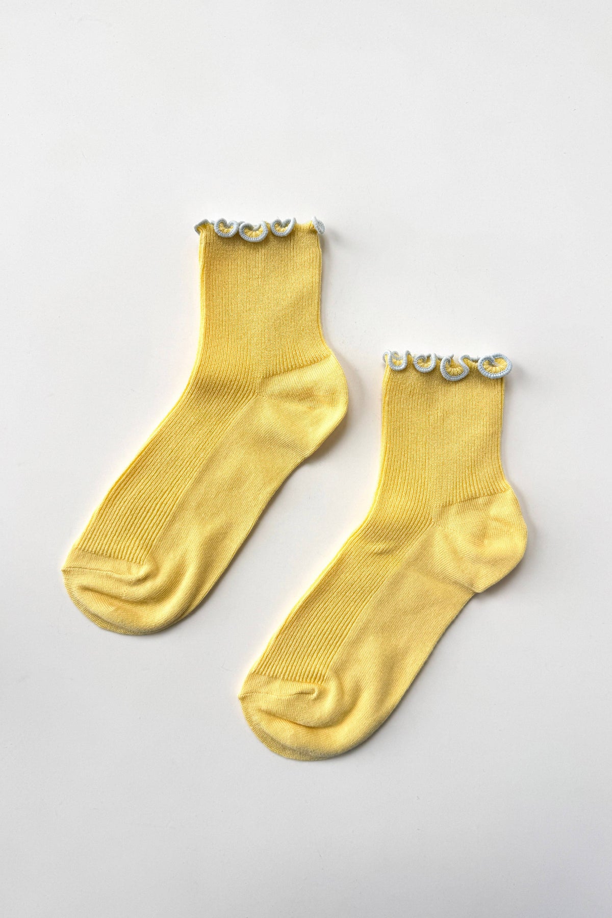 Le Bon Shoppe Petite Ruffled Butter Baby Blue Socks - The Mercantile London