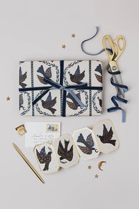 Katie Housley Dove & Stars Christmas Gift Wrap - The Mercantile London