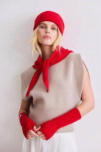 Arctic Fox Flame Red Merino Gloves