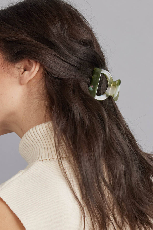 Eco Pouch Hair Claw Clip: Olive Mix - The Mercantile London