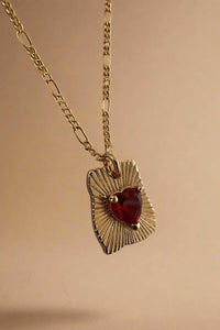 Lunar Radiant Heart Pendant Necklace - The Mercantile London