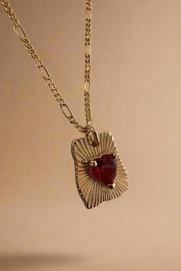 Lunar Radiant Heart Pendant Necklace - The Mercantile London