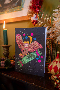 Hutch Cassidy Magical Owl in Snow Christmas Card - The Mercantile London