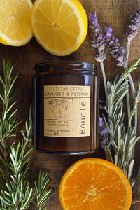 Sicilian Citrus, Lavender & Rosemary Candle: 120ml (small) - The Mercantile London