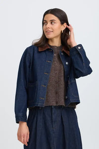 Fransa Leslie Dark Denim Jacket