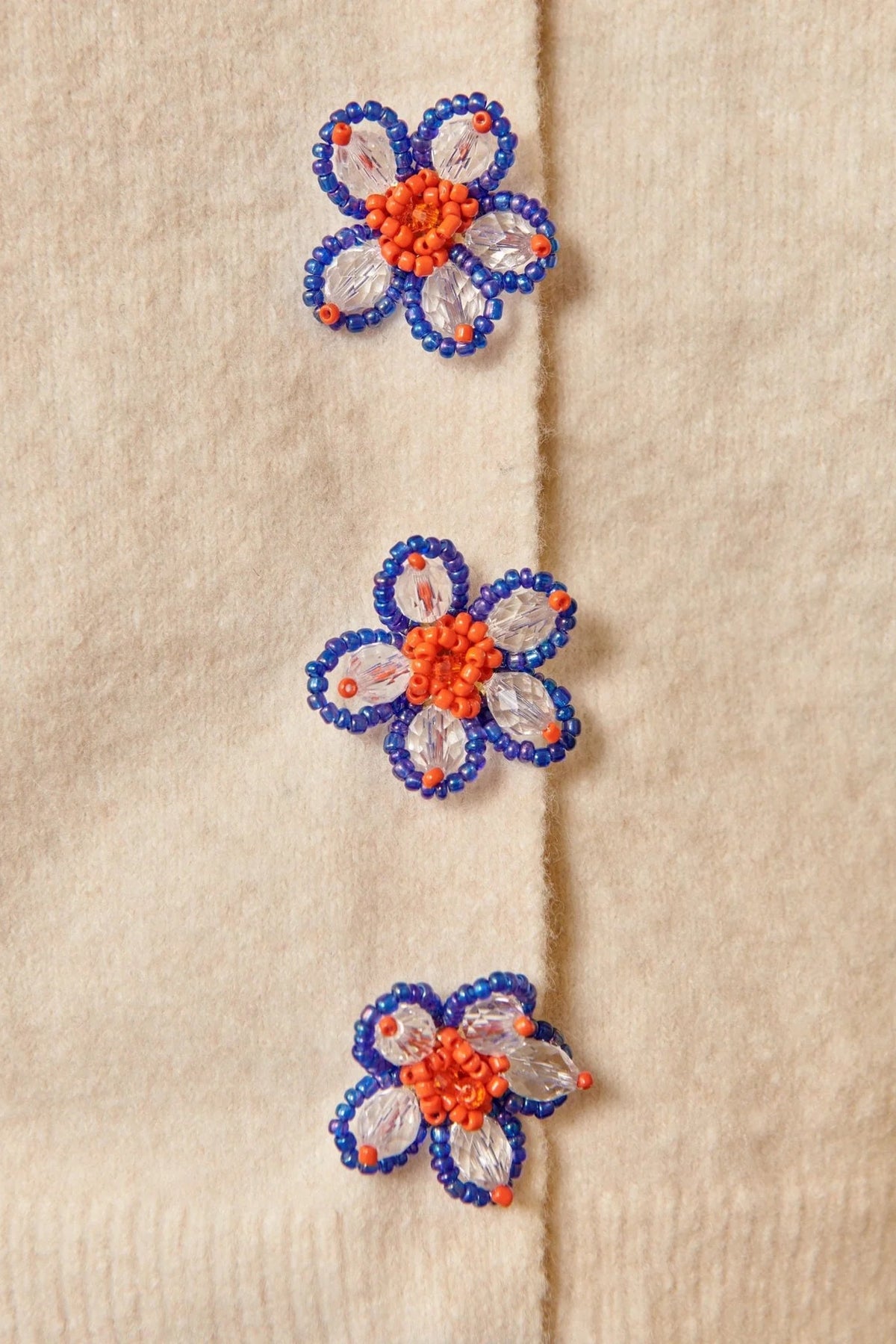 Celia B Bloom White Cardigan
