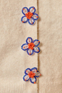Celia B Bloom White Cardigan