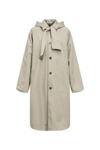 Object Holly Grey Checked & Beige Reversible Trench Coat