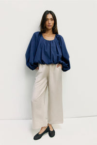 Mod Ref Jenna Navy Long Sleeve Bubble Top