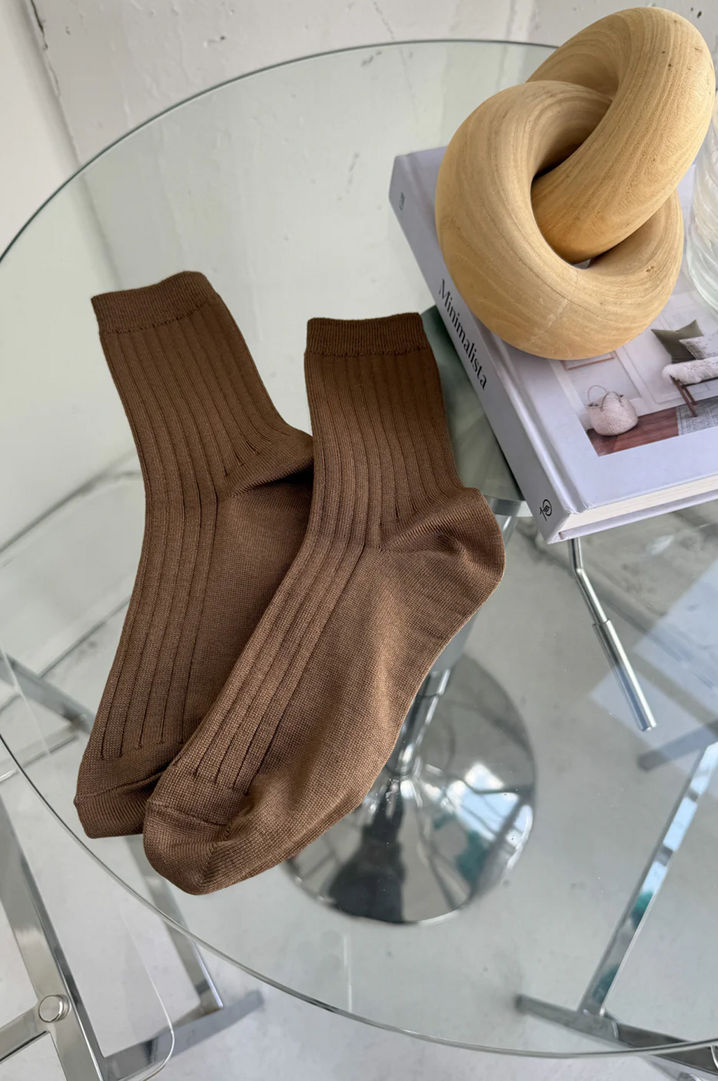 Le Bon Shoppe Her Dark Tan Socks - The Mercantile London
