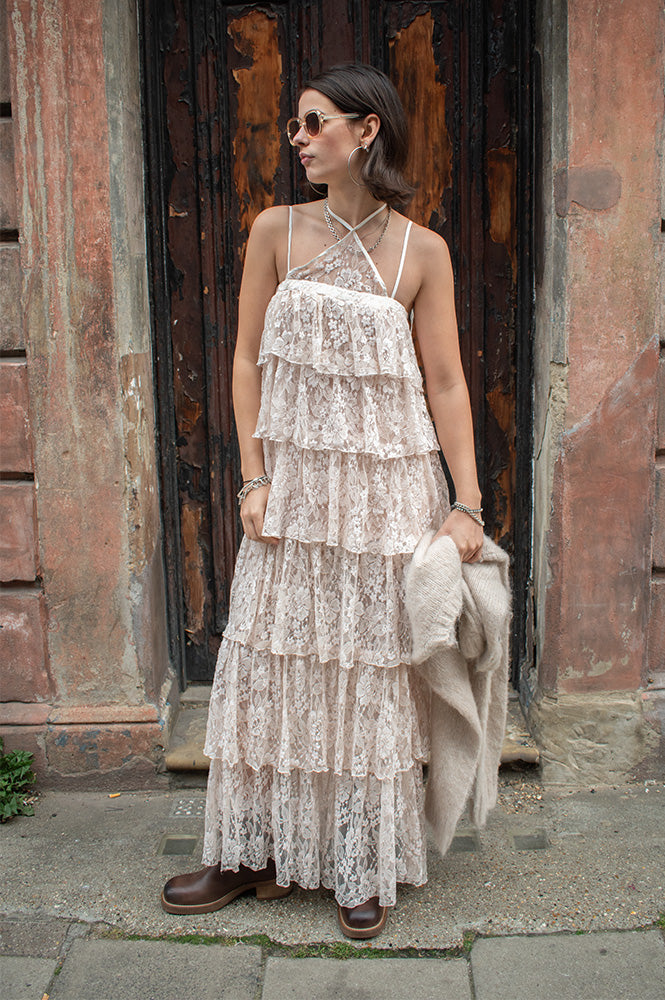 Baum Und Pferdgarten Annelise Lace Tiered Dress - The Mercantile London
