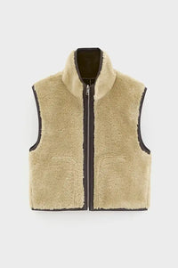Bellerose Jonson Sheep Brown Reversible Sleeveless Jacket