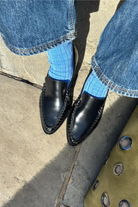 Billi Bi Polido Black Pointed Loafers - The Mercantile London