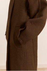 Damson Madder Agnes Chocolate Wool Coat