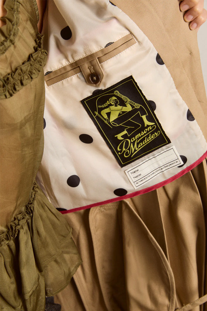 Damson Madder Sofia Stone Pleated Trench Coat