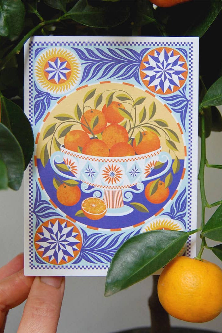Printer Johnson Orange Bowl Greetings Card