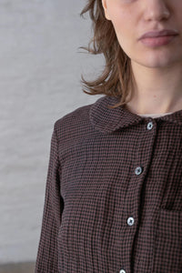 Bibico Jolene Cocoa Check Casual Shirt
