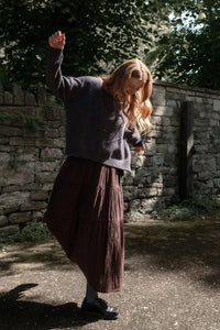 Bibico Cecile Cocoa Check Skirt