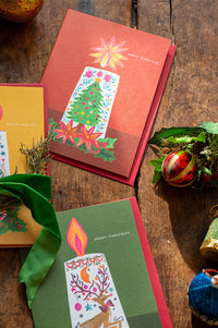 Hutch Cassidy Candle Tree Christmas Card - The Mercantile London