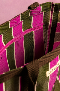 MÆGEN Brown, Olive & Pink Everywhere Bag - The Mercantile London