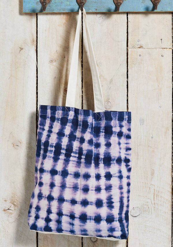 Namaste Indigo Tie Dye Cotton Shopping Bag