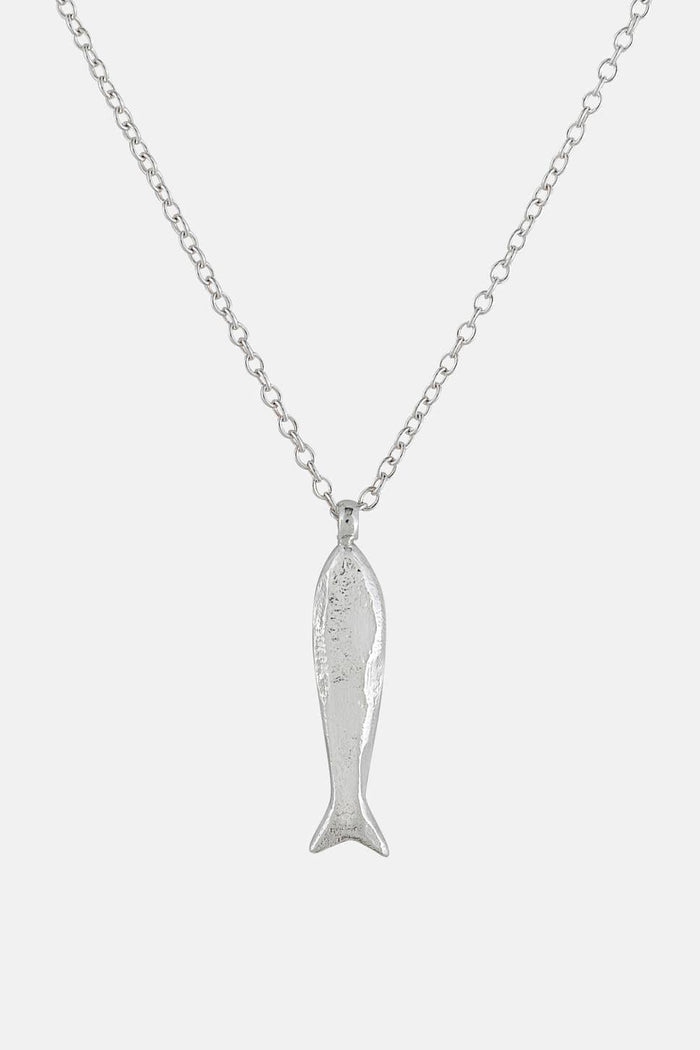 AW25 One & Eight Minnow Silver Necklace RESIZE - The Mercantile London