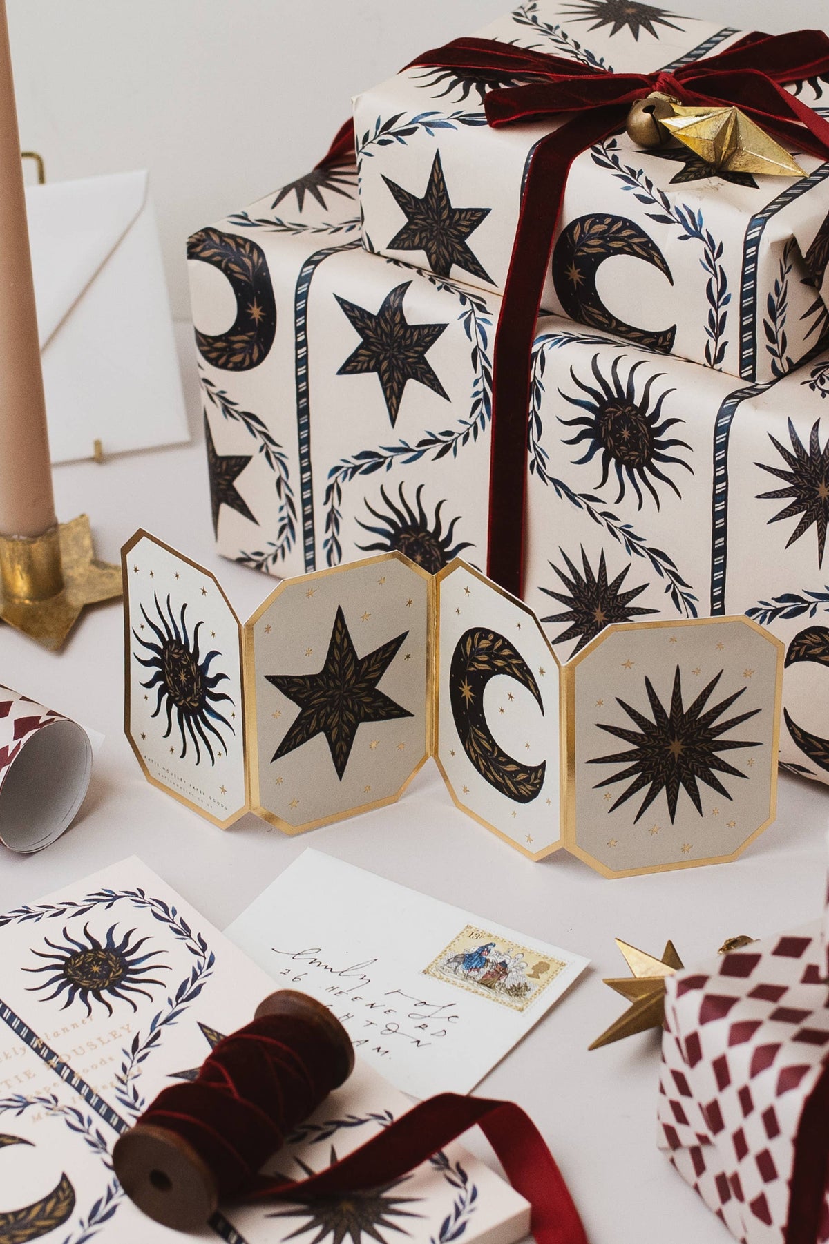Katie Housley Celestial Concertina Card - The Mercantile London