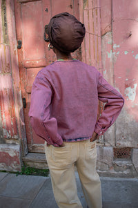 Numph Brooklyn Heather Rose Denim Jacket - The Mercantile London