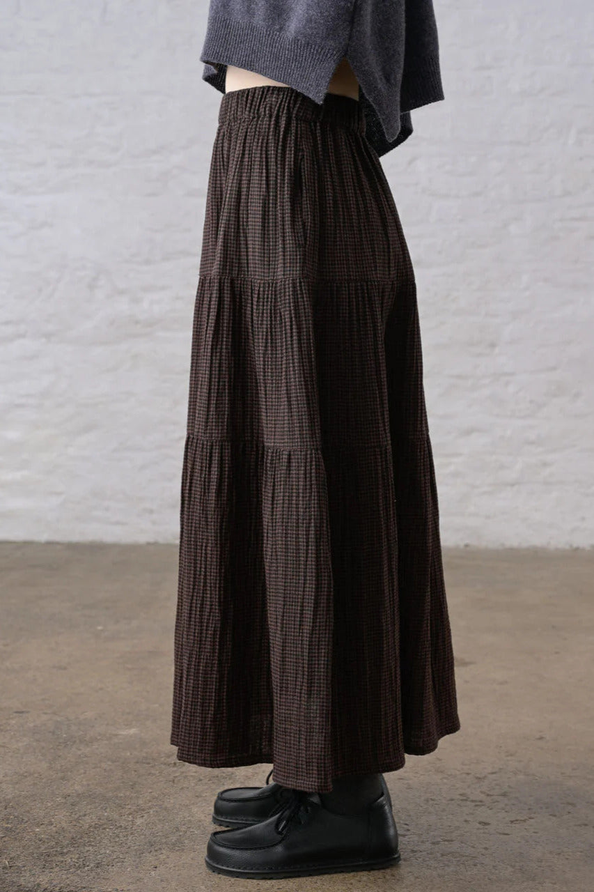 Bibico Cecile Cocoa Check Skirt