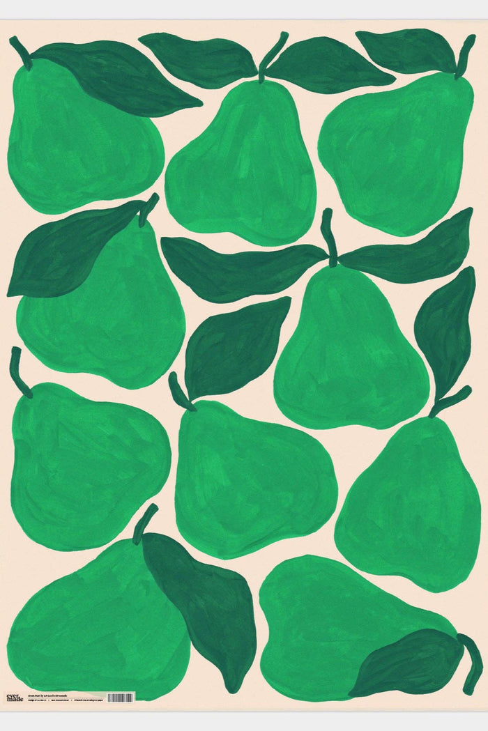 Evermade Green Pears Gift Wrap - The Mercantile London