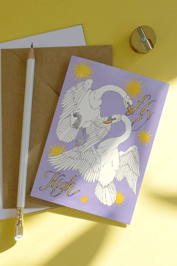 Printer Johnson Fly High Greetings Card