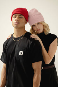 Arctic Fox Rosewoods Red Merino Beanie