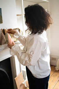 Suncoo Lola White Embroidered Blouse - The Mercantile London