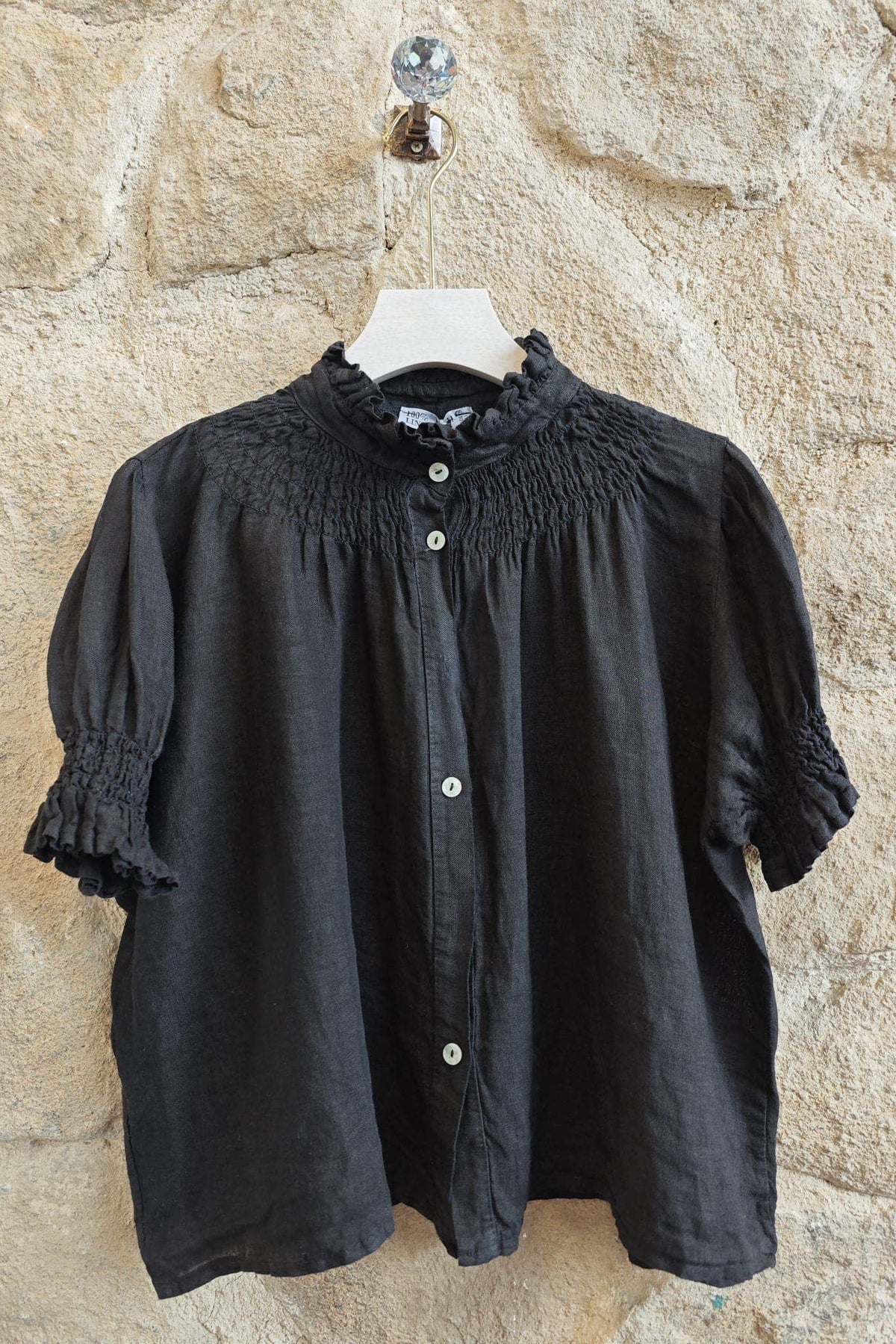 Linen & More Black Blouse