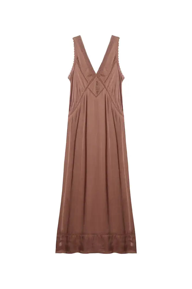 Faune Primrose Sandalwood Slip Dress - The Mercantile London