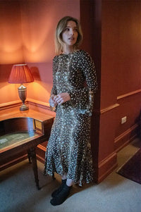 Carmen Says Jester Bambi Noir Print Dress - The Mercantile London