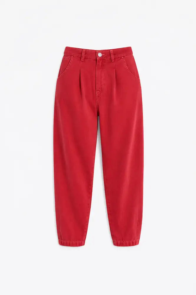 Sophie + Lucie Boyfriend Red Twill Jeans - The Mercantile London