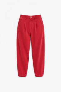 Sophie + Lucie Boyfriend Red Twill Jeans - The Mercantile London