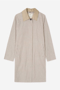 Yerse Check Water Repellent Trench Coat - The Mercantile London