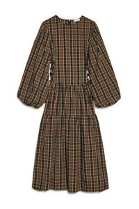 Ghospell Tamara Brown/ Black Midi Dress