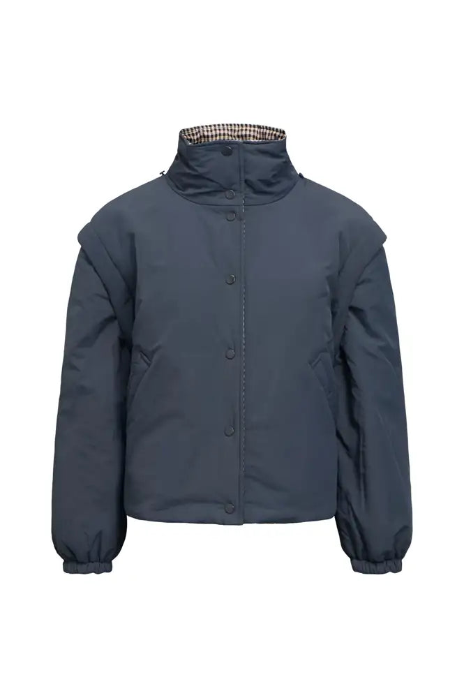 Object Timia Reversible Macadamia Check & Raven Puffer Jacket