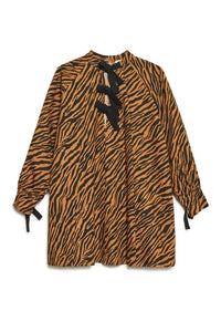 Ghospell Suzu Zebra Tan Mini Dress