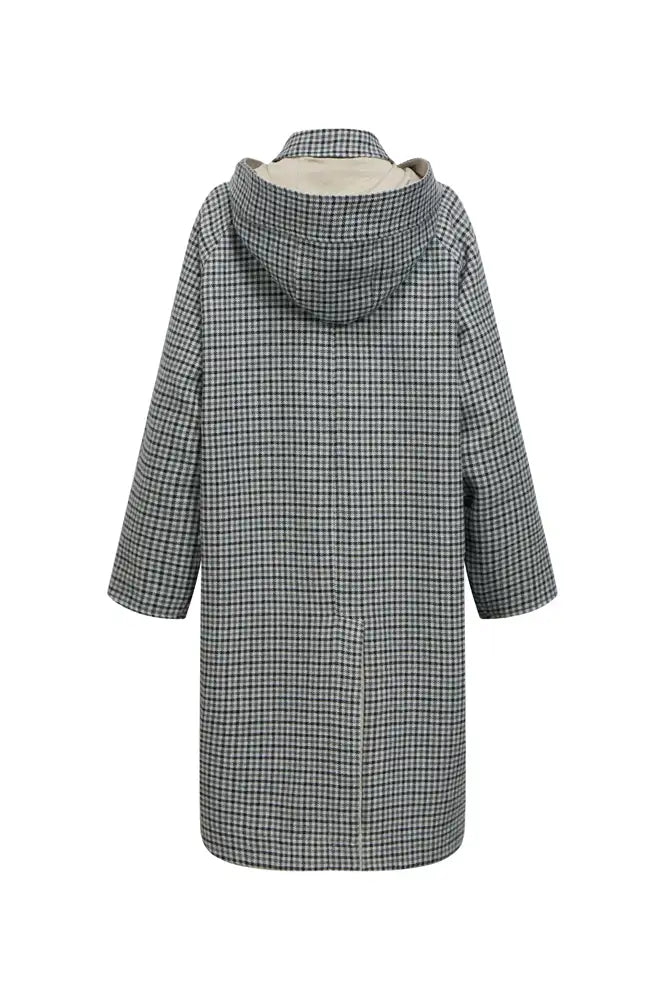 Object Holly Grey Checked & Beige Reversible Trench Coat